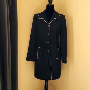 SC COLLECTION Black Trench Coat Size 6